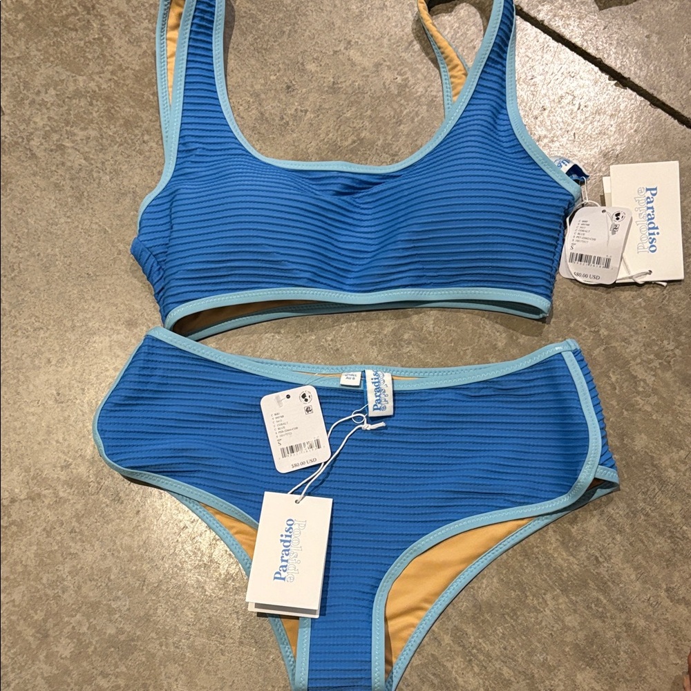 Blue Poolside Paradise Set Size S NWT from Free People